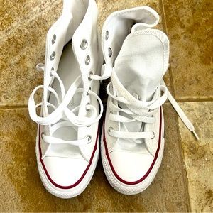 White High top Converse (Size 5.5)